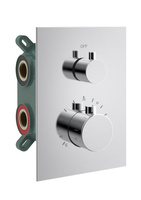 KIMURA bateria prysznicowa podtynkowa termostatyczna, 3 wyjścia, box podtynkowy, chrom