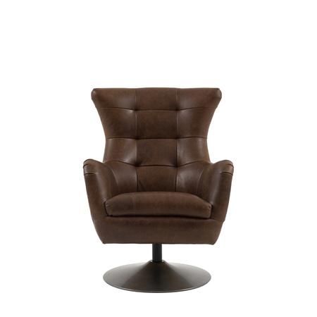Bristol Swivel Chair Brown Leather 700x810x950mm