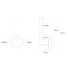 X-ROUND GUN METAL wieszak na papier toaletowy, gun metal