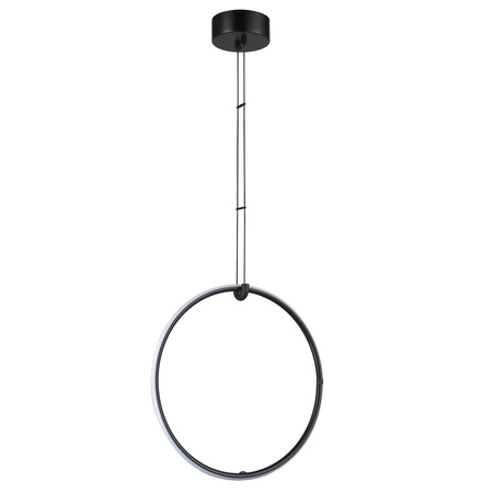 Lampa wisząca COCO 1, 40 cm - LED, czarny minimalistyczny ring