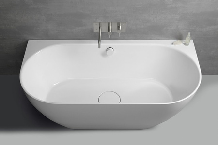 PAGODA wanna przyścienna 170x85x58cm, kompozyt, biały