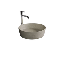 RAK Ceramics BATU Umywalka slim nablatowa okrągła  42 cm Mica Warm Grey