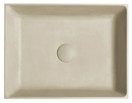 FORMIGO umywalka betonowa nablatowa, 47,5x36,5cm, żółty mat