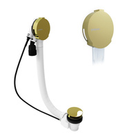 Zestaw odpływowy z napełnianiem, długość 800mm, korek automatyczny 72mm, czarny mat