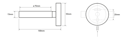 X-ROUND uchwyt na suszarkę, chrom
