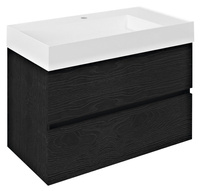 ODETTA szafka umywalkowa 82x50x43,5cm, czarny dąb