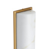 Lampa ścienna MURO LED 66 cm - biały alabaster, złote detale