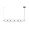 Lampa wisząca BRILLA-6, 125 cm - LED, czarny stelaż, nieregularne białe kule