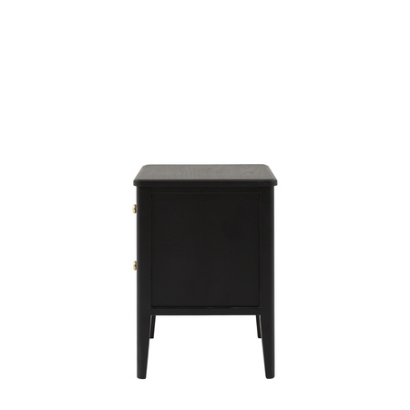 Acton 2 Drawer Bedside Black 450x400x550mm