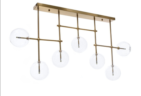 NOWOCZESNA LAMPA SUFITOWA PLAFON MOSIĘŻNY BERGAMO W7