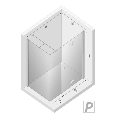 KABINA NEW SOLEO PROSTOKĄTNA P 100x90x195 CZYSTE 6mm ACTIVE SHIELD