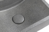 CREST L umywalka betonowa z korkiem, 40x22cm, czrany granit