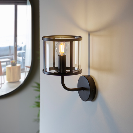 Hopton 1 Wall Light Black