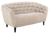 Sofa 2-osobowa Ria – beżowa sofa Juto 4 z czarnymi nogami 150 cm ACTONA