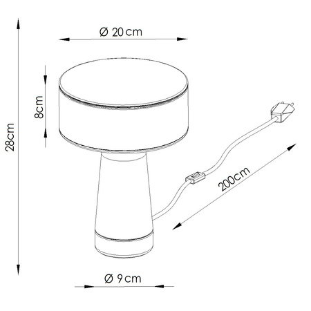 Lampa biurkowa AXO zielona oliwka