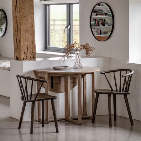 Craft Folding Dining Table Smoked 1000x1000x750mm