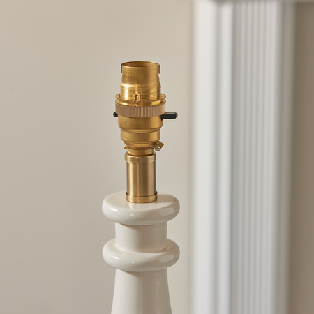 Myrtle Table Lamp Base Almond White