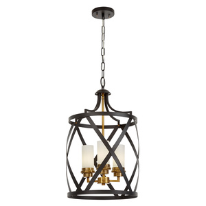 LAMPA WISZĄCA LOFT CZARNO-MOSIĘŻNA ASTILA W3