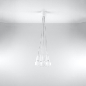Lampa wisząca DIEGO 5 biała