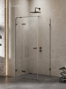 KABINA AVEXA GUNMETAL BRUSHED PROSTOKĄTNA L 100x80x200 CZYSTE 6mm ACTIVE SHIELD