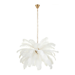 Lampa wisząca EMU 100 cm - pióra białe