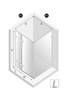 Kabina prysznicowa OXIA NICKEL BRUSHED 1D L prostokątna 80x70x200 szkło czyste 8mm Active Shield 2.0