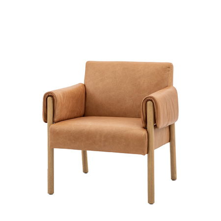 Stratford Armchair Brown Leather 755x725x800mm
