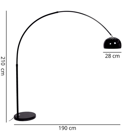 LAMPA STOJĄCA PODŁOGOWA CZARNA AZURRO B1