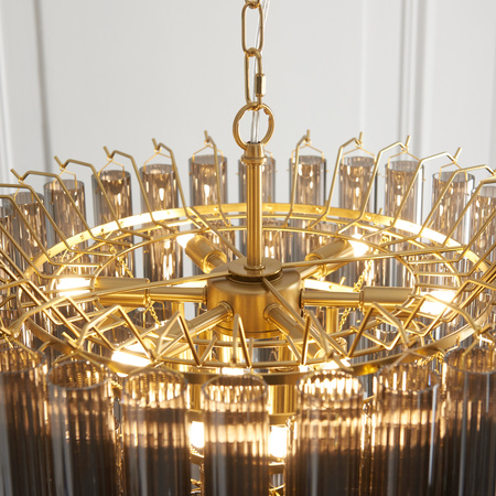 Toulouse 12 Pendant Light Smokey Grey Lustre glass