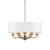 Highclere 6 Pendant Light Antique Brass 350-1740mm