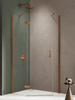 Kabina NESTA COPPER BRUSHED 1D pięciokątna lewa Drzwi P 100x80x200 czyste 6mm Active Shield 2.0