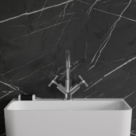 MODERN bateria umywalkowa z korkiem klik-klak, chrom połysk