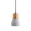 Lampa wisząca CONCRETE  12 cm- szary beton, drewno