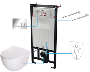 Zestaw WC podtynkowy 6 w 1