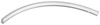 MOON LED oświetlenie 6,5W, 230V, 431x12x22mm, R300mm, chrom