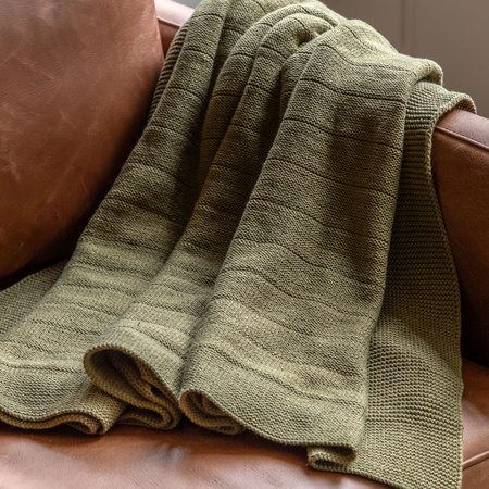 Florence Knit Throw Olive 1300x1700mm