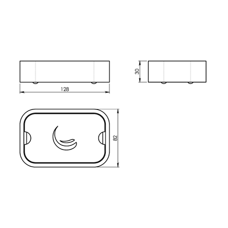 NINFEA mydelniczka do postawienia, czarny/bambus