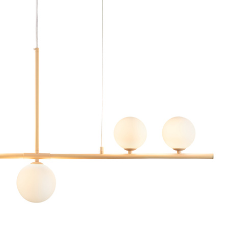 Lampa wisząca MODERNO  80 cm -kremowa z białymi kloszami