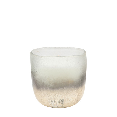 Mercury Candle White/Silver Small Amber & Lily