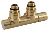 TWIN zestaw przyłączeniowy zaworów do centralnego przyłączenia, złoto mat