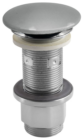 Korek umywalkowy 5/4'', klik-klak, betonowy grzybek, 10-80mm, szary półpołysk