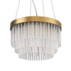 Lampa wisząca GLORIA  40 cm - żyrandol LED, kryształowo-złoty