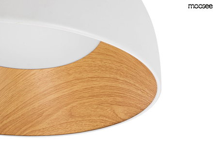 MOOSEE lampa sufitowa TOLLA biała / naturalna