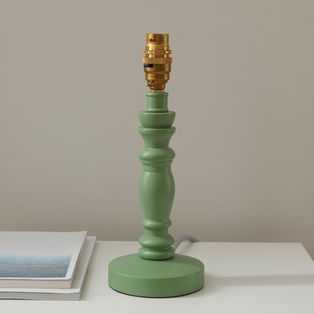 Bibury Table Lamp Base Satin Cotswold Green Paint