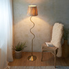 Wriggle 1 Floor Lamp Brushed Aged Brass