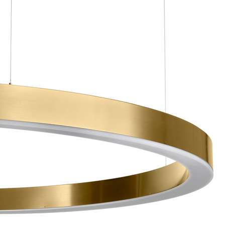 Lampa wisząca CIRCLE 120 cm - LED, ring mosiądz szczotkowany