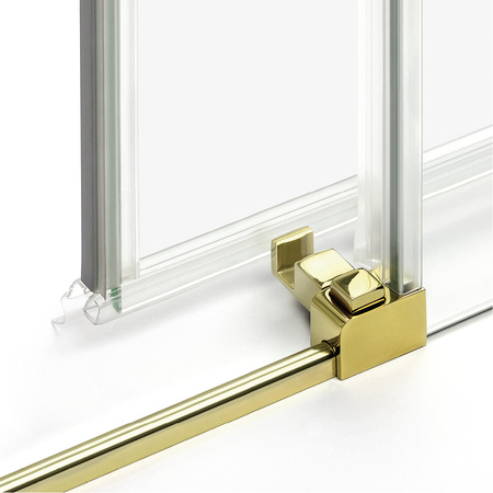 KABINA PRIME LIGHT GOLD KWADRATOWA PRZYŚCIENNA L 110x110x200 CZYSTE 6mm ACTIVE SHIELD