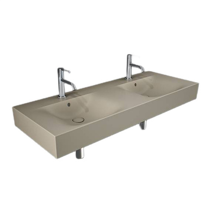 DES Umywalka podwiesz.nablat.121x46cm z otworem cappuccino mat 
