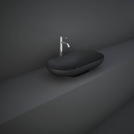 DES UMYWALKA NABLATOWA 70X35CM OWALNA CZARNY MAT