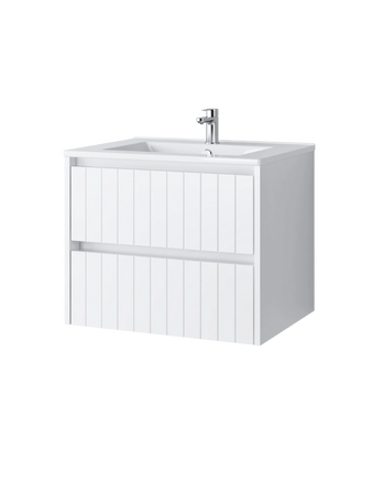 Szafka łazienkowa wisząca z umywalką 60 cm biały mat MELITO 002-SU60-01+UP4530-600
